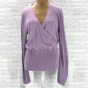 NEW YORK & COMPANY Sweater Criss Cross Front Long Tunic Lavender Size X-Large